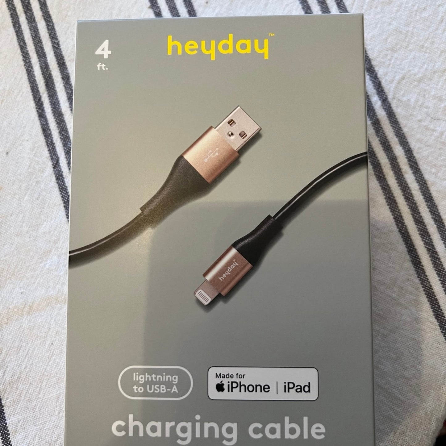 Heyday 4ft Lightening to USB-A Charging Cable