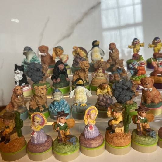 Vintage Mini stamp figurine collection